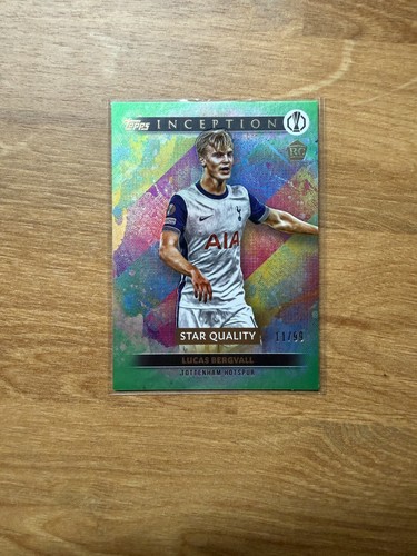 2024-25 Topps Inception Uefa Club Competitions Lucas Bergvall Green #11/99
