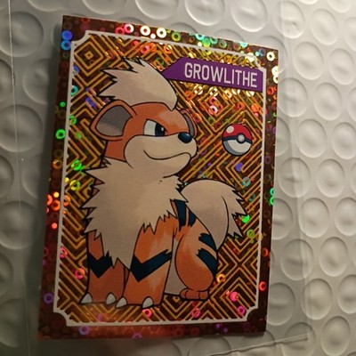 2024 POKEMON Last Evolution Sticker #025 GROWLITHE PERU Limited Edition Foil