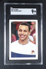 2009-10 Topps Basketball #321 Stephen Curry Rookie Card SGC 9 Mint Golden State. rookie card picture