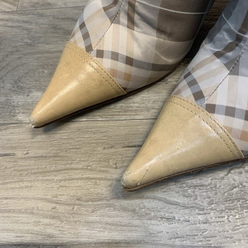 Botas Casadei Italia De Colección Cuadros Puntiagudos Tacón al Tobillo Edición Limitada Talla 8 - Imagen 6 de 13