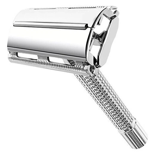 Double Edge Shaving Safety Razor with Travel Case & Blade