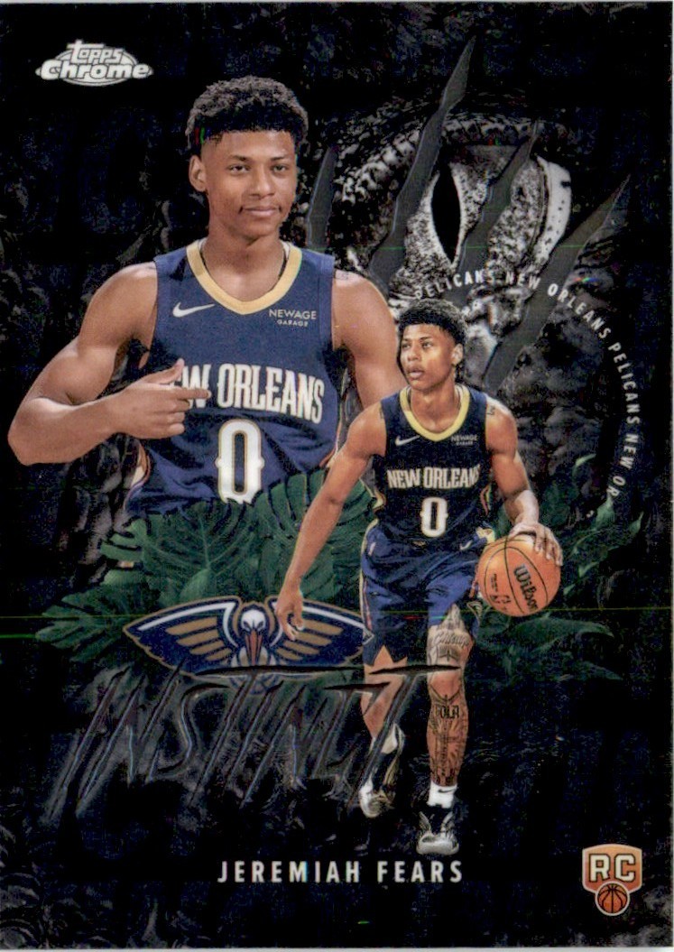 Jeremiah Fears 2025-26 Topps Chrome Instinct RC #INS-17 New Orleans Pelicans