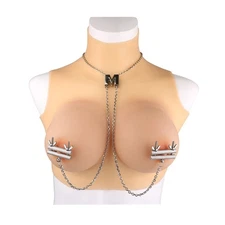 Adjustable Stainless Steel Nipple Clamps With Chain Necklace BDSM Bondage Women