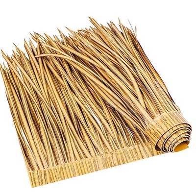 SEKKVY Tiki Hut Grass Roof, Mexican Style Palm Thatch 16'' x 197'', Yellow 