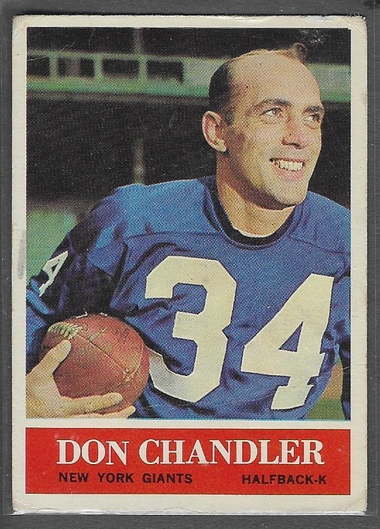 Don Chandler #115 Football Cards 1964 Philadelphia trading card — raw and PSA graded price guide