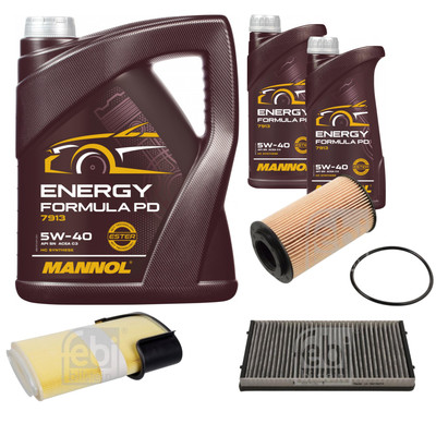 FEBI BILSTEIN Inspektionspaket 7L MANNOL Energy Formula PD 5W-40 für Porsche