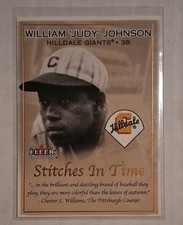 2001 Fleer Tradition Stitches in Time William Judy Johnson