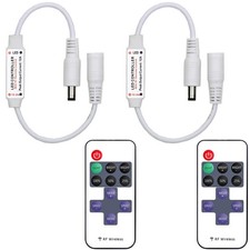 2 Pack LED Light Strip Remote Control Mini RF Wireless LED Controller Single ...