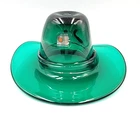 Vintage Blenko Glass #8523 Emerald Small Cowboy Hat