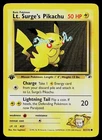 Pokemon Card - Lt. Surge's Pikachu Gym Heroes 81/132 Common 1st Edition