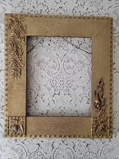 Antique Gold Wood Gesso Aesthetic Movement Painting Picture Frame Fits 9.5"×11.5