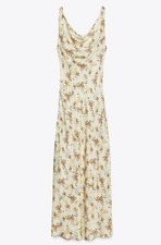 ZARA ZW COLLECTION PRINTED SATIN DRESSSize S
