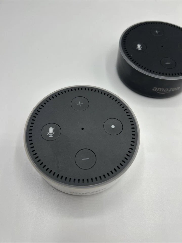 Lot Of 2 Amazon Echo Dot 2nd Generation Smart Speaker RS03QR  - NO CORD - Image 2 of 4