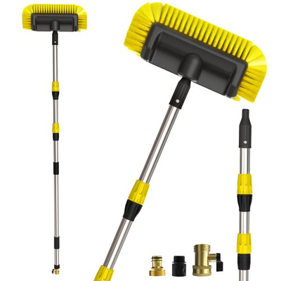 #ad 5 12 Foot 20 ft Reach Car Wash Brush with 12 Inch Soft Bristle On Off Swit... $47.87