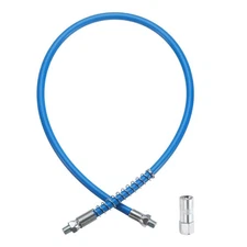 Grease Gun Hose Kit 31.5" 10000 PSI w Grease Gun Coupler 1/8 NPT Threads Blue