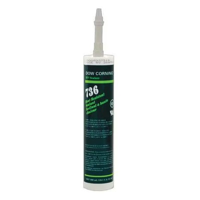 Dowsil 736 Heat Resistant Multipurpose Gasket Sealant, 300 mL, Red, Temp Range