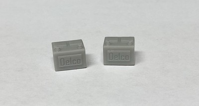 1/25 Scale Delco Batteries   High Detail 3D Resin Model Car Engine (2 Pieces)