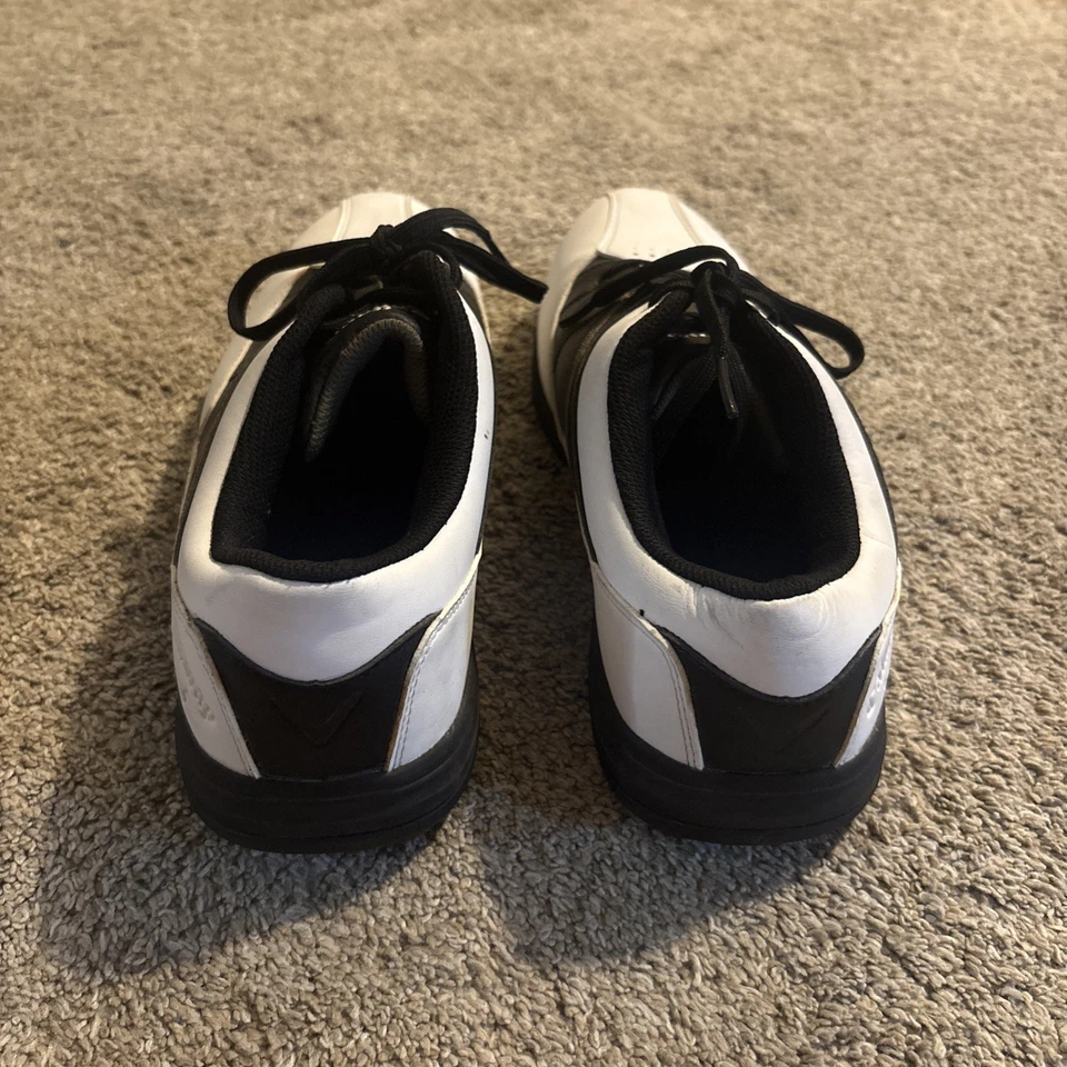 Zapatos de golf Callaway para hombre talla 10,5 blanco negro azul cuero Foto 4 de 4