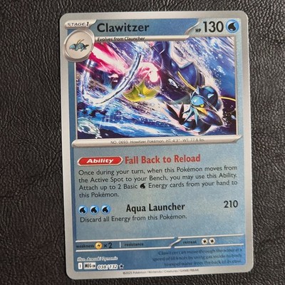 Clawitzer 038/132 Reverse Holo ME01: Mega Evolution Pokemon TCG
