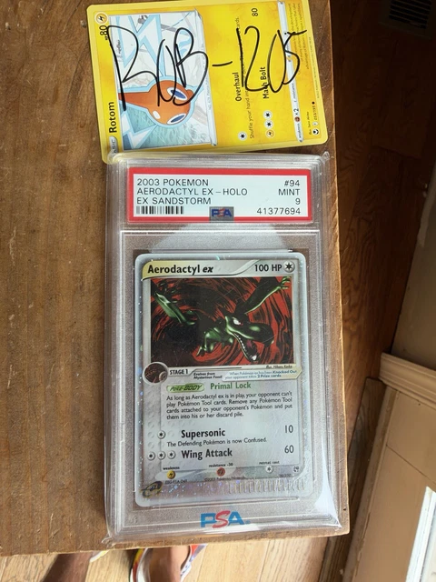 2003 Pokemon EX Sandstorm Aerodactyl ex #94 Holo PSA 9