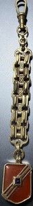 Watch fob: Jakob Bengel, German, Art Deco, 5.25"x1/2" (Lot #133)