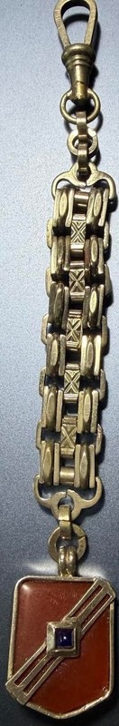 Watch fob: Jakob Bengel, German, Art Deco, 5.25"x1/2" (Lot #133)