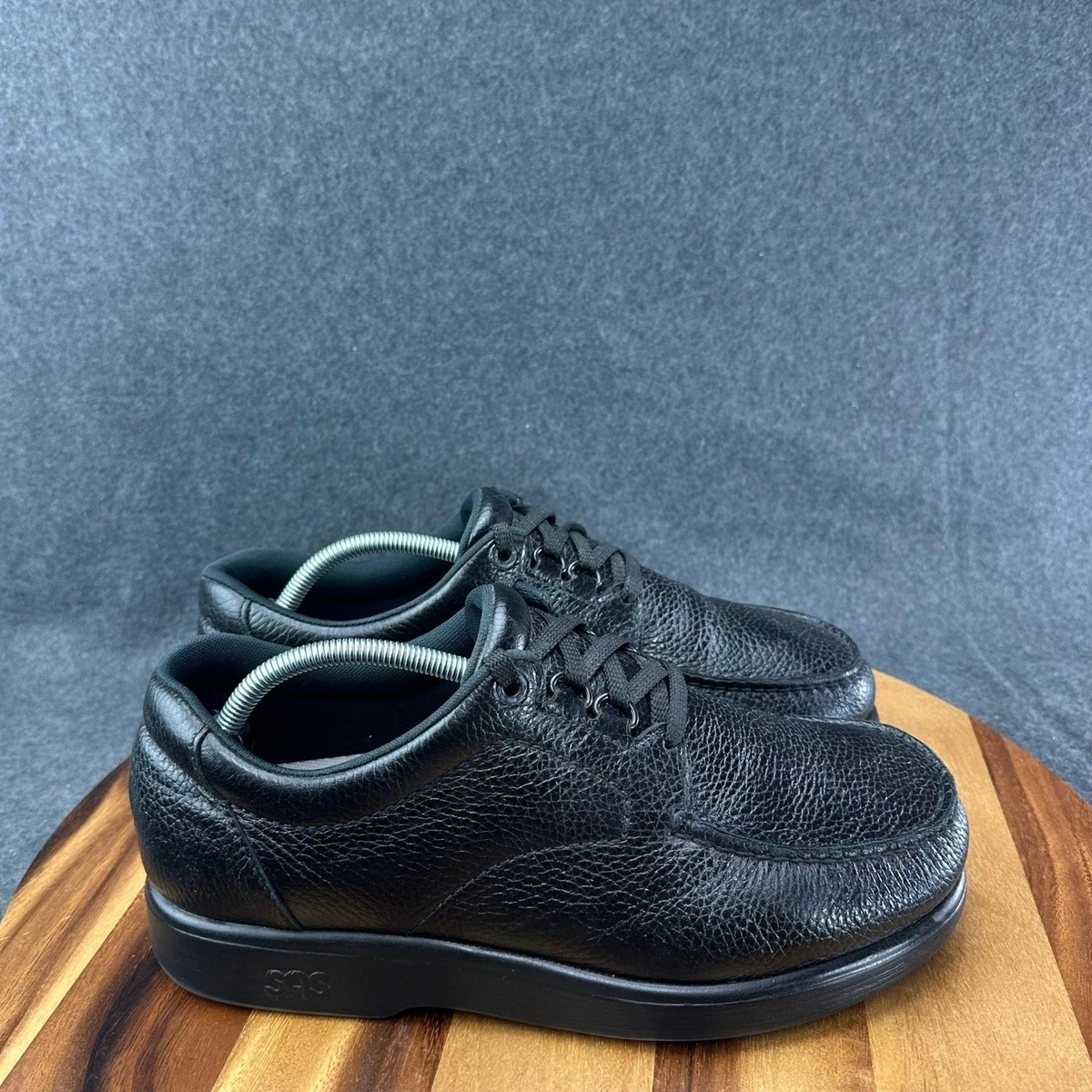 SAS Bout Time Shoes Men\'s Size 9.5M Black Pebbled Leather Tri Pad Comfort Work SAS Bout Time Mens 13W M Black Leather Moc | Mercari main image 4