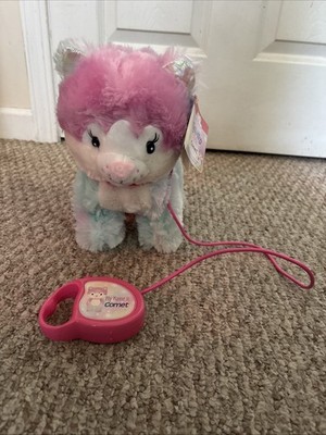 Cuddle Barn Comet the Enchanted Walking Cat Plush Leash Talking Pet Colorful