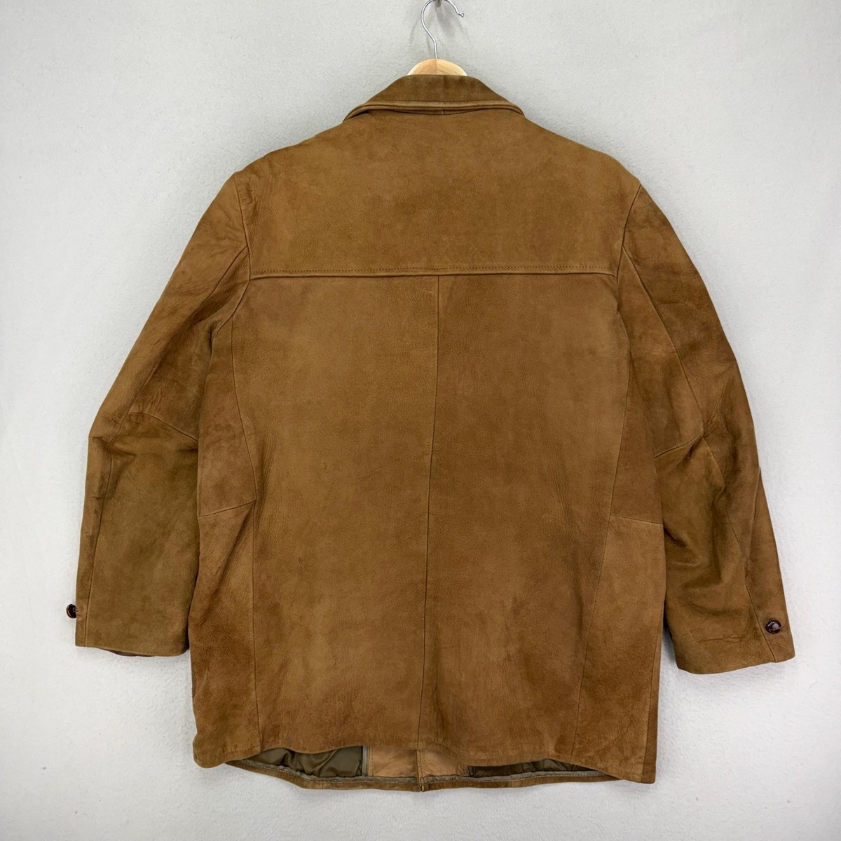 Vintage Montgomery Ward Jacket Mens 48 Brown Suede Leather with