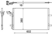 Mahle AC 725 000S Kondensator, Klimaanlage FüR Volvo