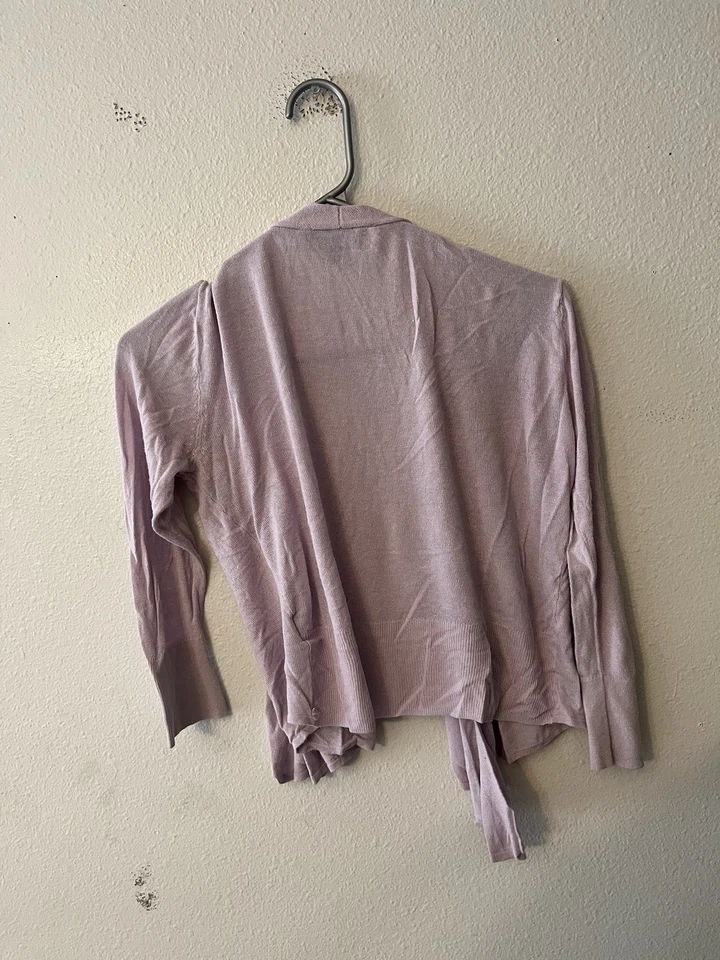 Cárdigan para mujer Simply Vera Vera Wang frente abierto talla XS púrpura manga larga Foto 2 de 4