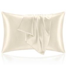 BEDELITE Satin Pillowcase for Hair and Skin, Super King 20x36 Inch , Beige