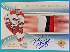 2015 Noah Hanifin Ultimate Rookies 05-NH RPA Auto Jersey Patch RC Autograph /15