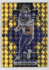 2023 Panini Mosaic Reactive Yellow Mosaic Prizm TJ Hockenson #153 11ds
