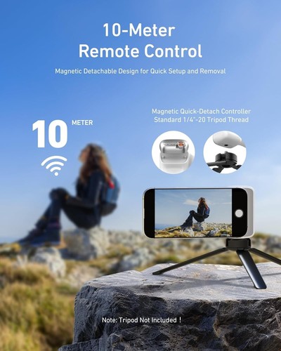 TELESIN Fun Shot Smartphone Handle Grip, Magnetic Smartphone Grip with Removable - Zdjęcie 6 z 7