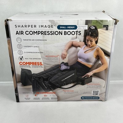 Sharper Image Powerboost Boots Air Compression Leg Massager S/M