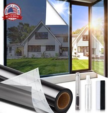 One Way Privacy Window Film,Sun Blocking Window Film with 3 Tools, Heat  UV Blo