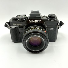 Minolta X-700 MPS 35mm SLR Black Film Camera With 50mm 1:1.7 Lens Tested Working