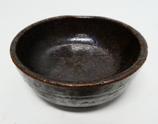 VINTAGE FLORENZ POTTERY CERAMIC STONEWARE BROWN TRINKET DISH BOWL