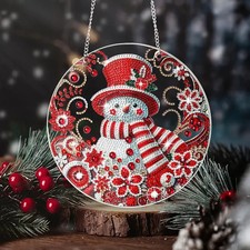 Diamond Painting Red Snowman Perfect for decorating NEW