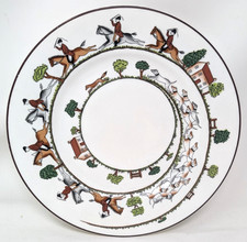 Crown Staffordshire Hunting Scene 10.75 Inch Dinner Plate