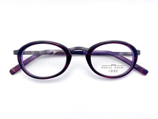 Vintage Marius Morel 1880 Oval Eyeglasses Purple Made in France Deadstock