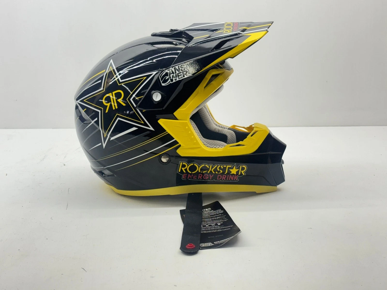 Answer Youth Helmet Medium Black Yellow YM Riding Head Protection Gear Motocross