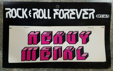 Vintage Rock Roll Forever Decals Stickers HEAVY MEDAL From the 1980s 8"x3"