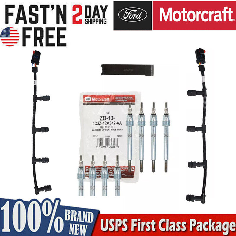 Glow Plug Harness  Motorcraft ZD-13 Glow Plugs 04-10 Ford F250 6.0L Powerstroke