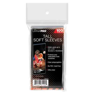 ultra pro baseball card sleeves 100 Pcs Soft Sleeves, 2 5/8 x 3 5/8-Inches Pack of 1 (Package may vary) : Toys & Games Designed for the avid collector Ultra PRO Soft Penny Card