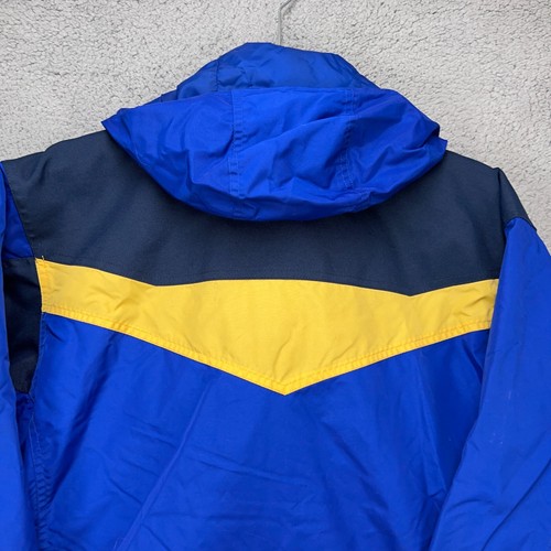 Columbia Jacket Mens Mens Large Blue Yellow Full Zip Hooded Outdoor Hiking FLAWS - 第 15/16 張圖片