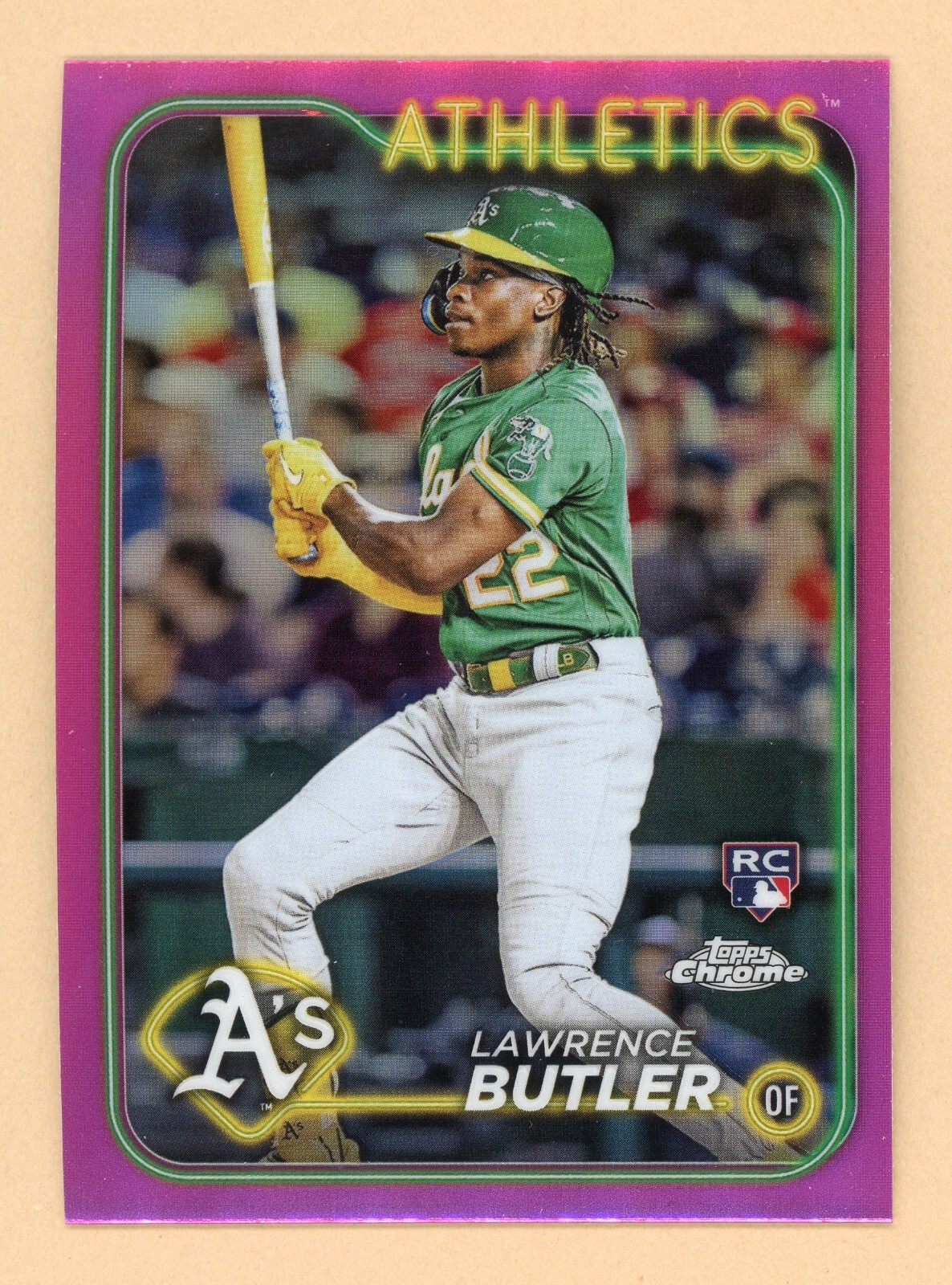 Lawrence Butler - 2024 Topps Chrome - Rookie #5 - Pink Refractor - Athletics