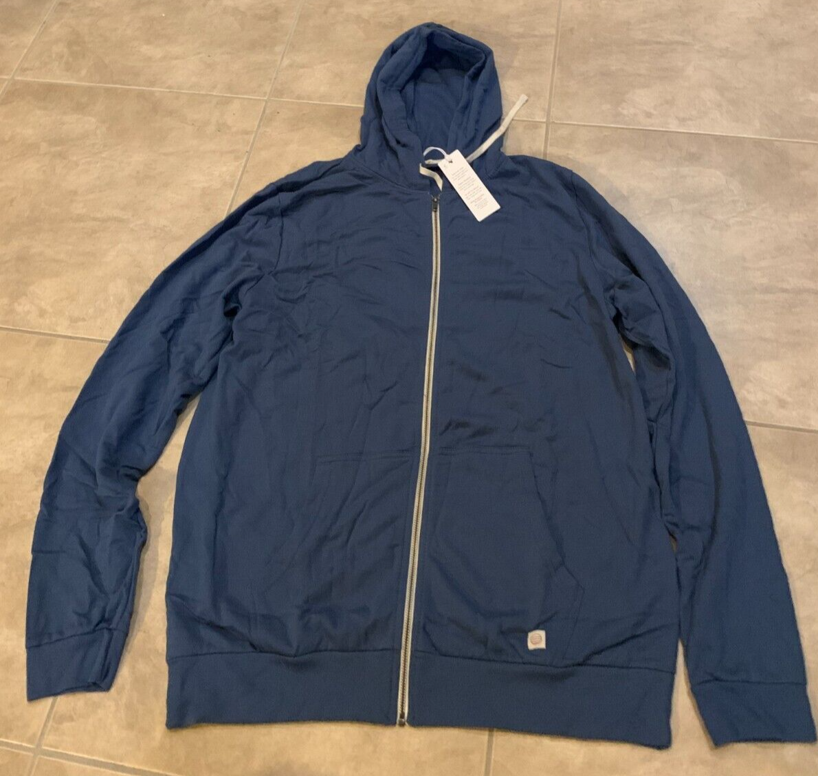 Marine Layer Full Zip Hoodie Sweatshirt Faded Navy Blue NEW w/ tag