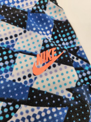 Girls Nike Leggings XL (16-18) Geometric Logo Fitted Blue Full Length Skinny - Picture 4 of 10